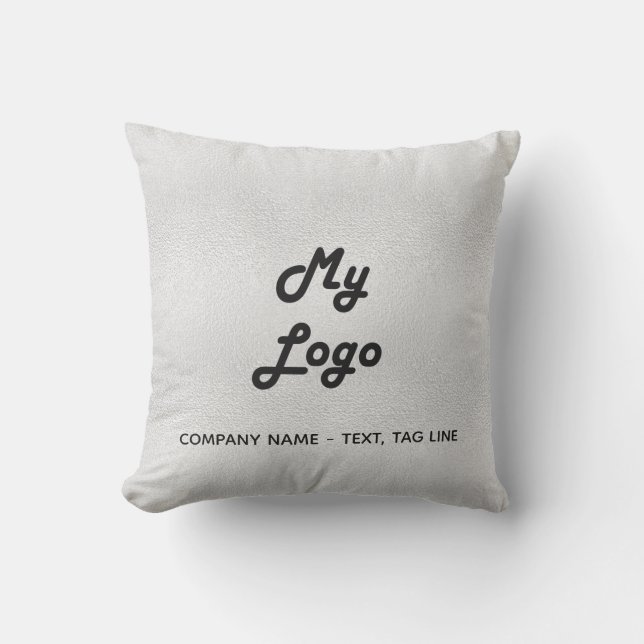 Coussin Logo de l'entreprise noire Silver Piscine de locat (Recto)