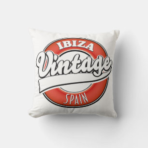 Coussin Logo de style vintage Ibiza