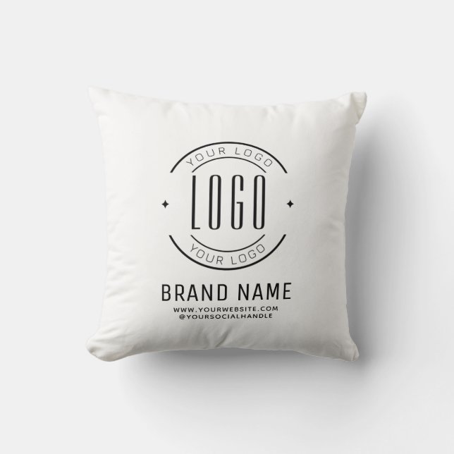 Coussin Logo d'entreprise personnalisée moderne marque com (Recto)