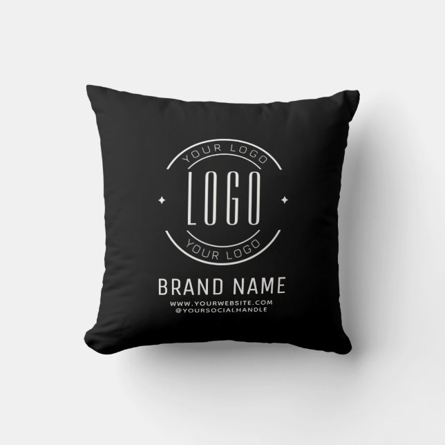 Coussin Logo d'entreprise personnalisée moderne marque com (Recto)