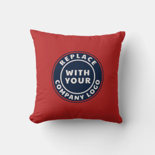 Coussin Logo d'entreprise rouge personnalisé pour la promo