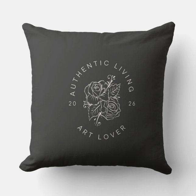 Coussin Logo du Cercle Botanique de la Rose (Recto)