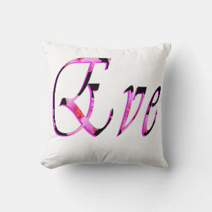 Coussin Logo Du Nom Des Filles Eve,
