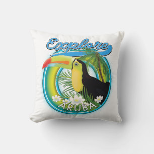 Coussin Logo Explore Aruba voyage