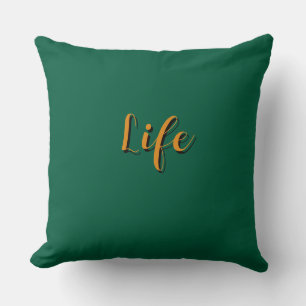 Coussin Logo Life Vert foncé