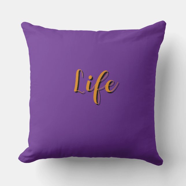 Coussin Logo Life Violet      (Recto)