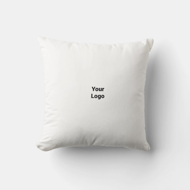 Coussin Logo personnalisé simple et élégant ici société  (Recto)