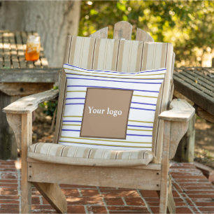 Coussin Logo personnalisé simple et élégant ici société