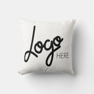 Coussin Logo promotionnel de marque Big Business Blanc