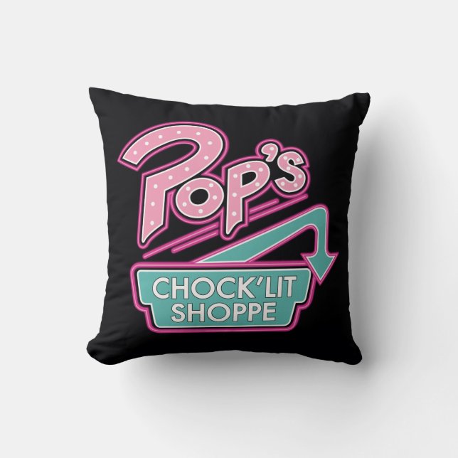 Coussin Logo rose du magasin Chock'Lit de Pop (Recto)