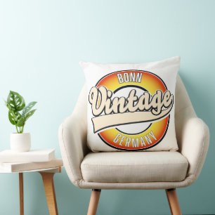 Coussin logo style vintage Bonn