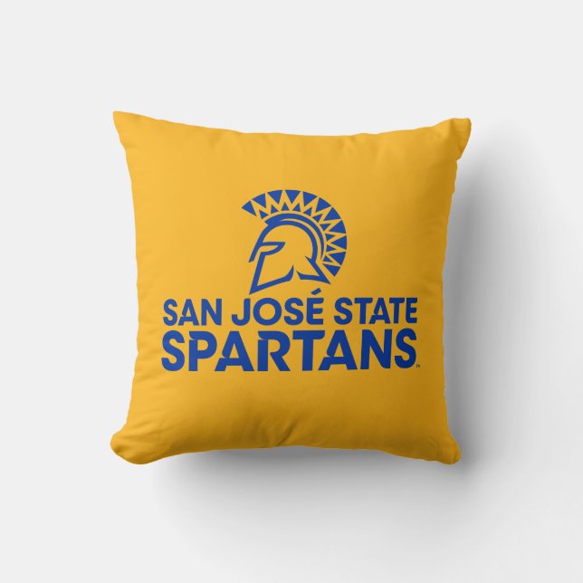 Coussin Logo Wordmark de Spartans d'état de San Jose (Recto)