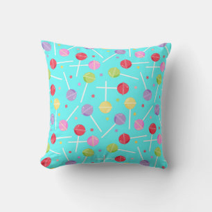 Coussin Lollipops de bonbons réversible Motif à Pastels