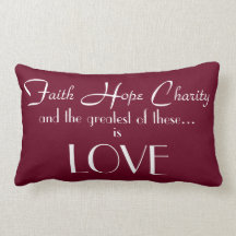 Coussin lombaire 13" de charité d'espoir de foi