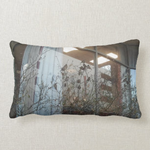 Coussin (lombaire) avec petits oiseaux en hiver
