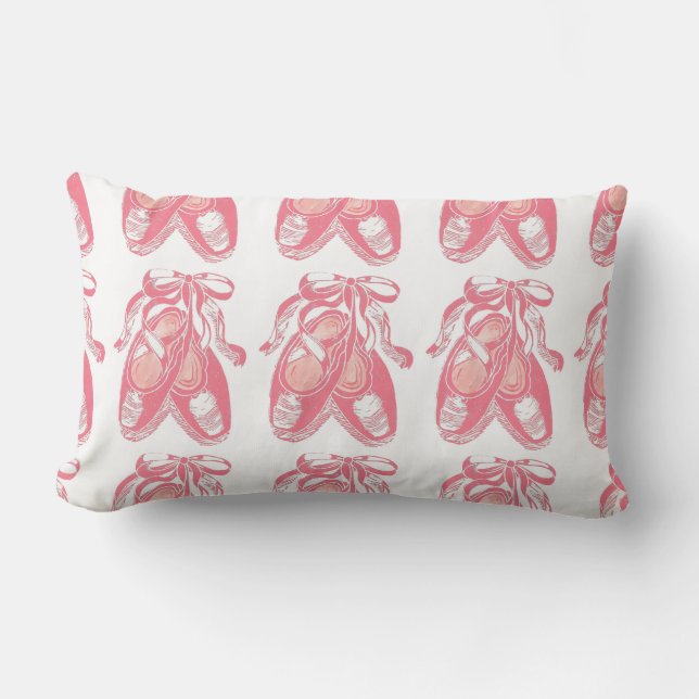 Coussin lombaire de ballet de motif rose de (Recto)
