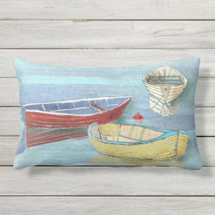 Coussin lombaire de bateaux de matin d'été au