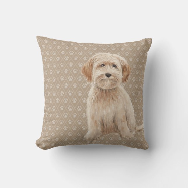 Coussin lombaire de chien crème de (Recto)
