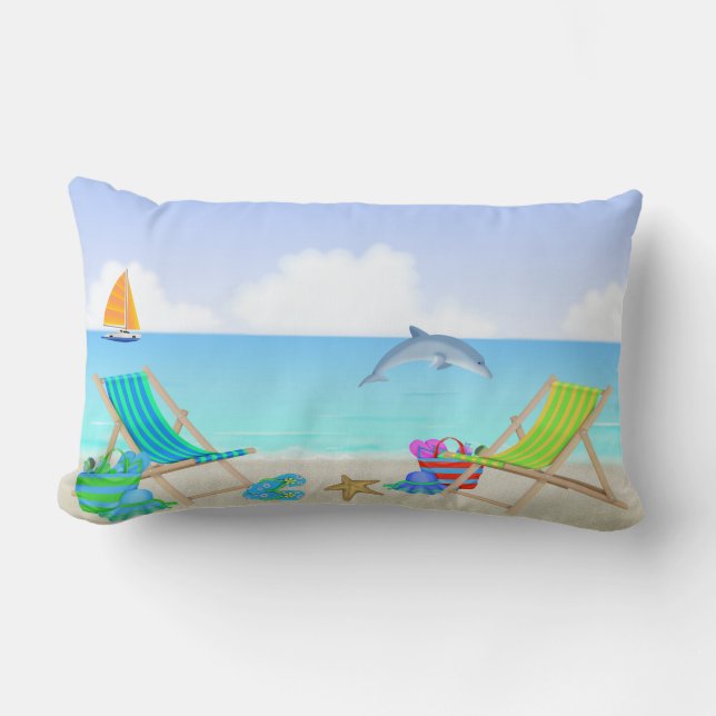 Coussin lombaire de détente de plage (Recto)