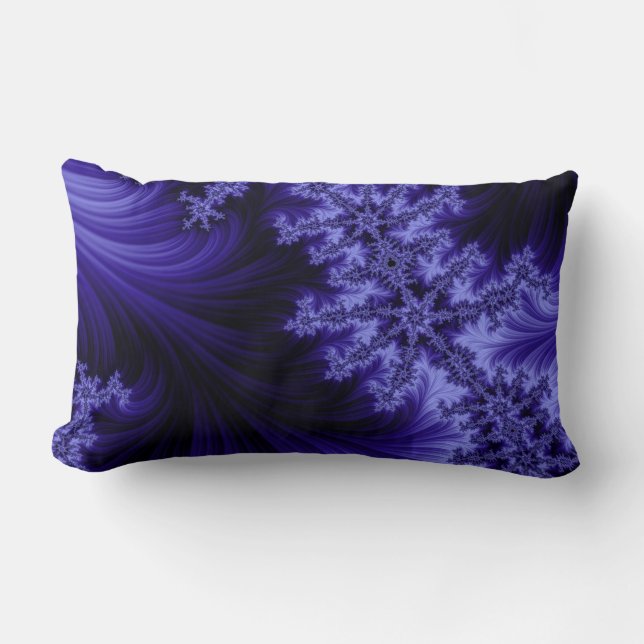 Coussin lombaire de fractale bleue (Recto)