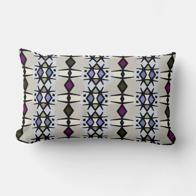 Coussin lombaire de motif bleu du Nil (Recto)