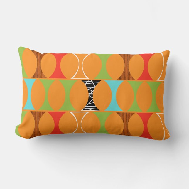 Coussin lombaire de motif orange moderne de la (Recto)