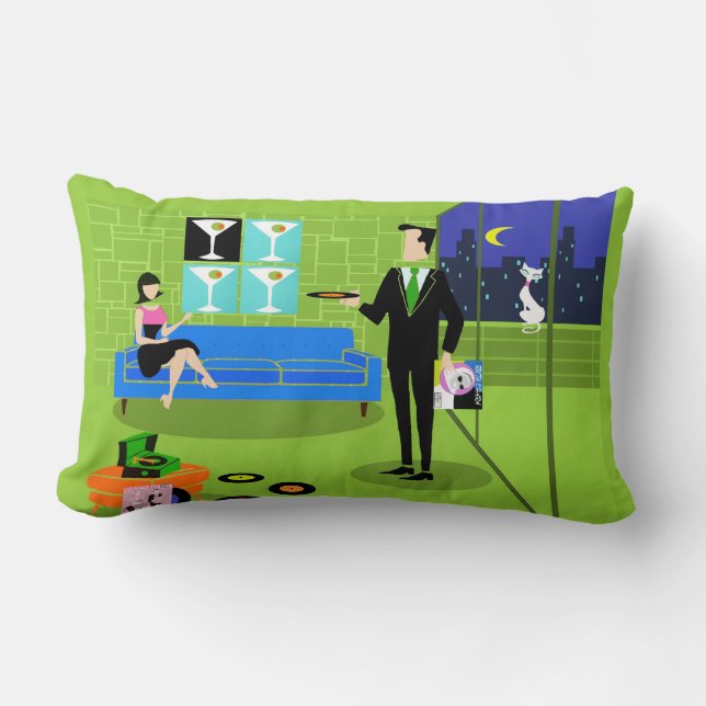 Coussin lombaire de rétros couples urbains de (Recto)
