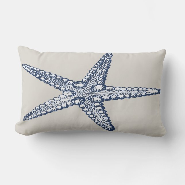 Coussin lombaire d'étoiles de mer nautiques (Recto)
