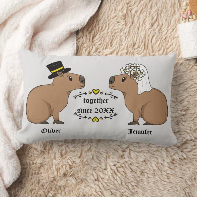 Coussin lombaire du couple Capybara (Couverture)