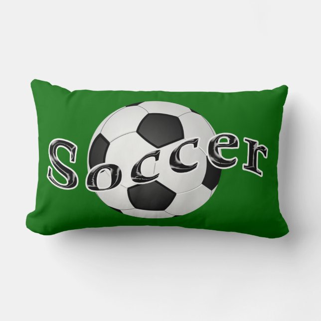 Coussin lombaire du football votre NOM et NOMBRE (Recto)