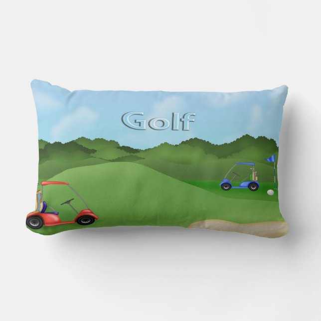 Coussin lombaire jouant au golf (Recto)