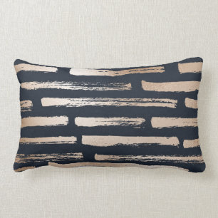 Coussin lombaire réversible de rayure crème de