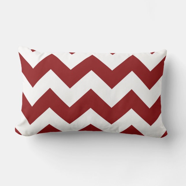 Coussin lombaire rouge et blanc de sucre de canne (Recto)