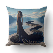 Long Cool Woman in the Black Dress Pillow