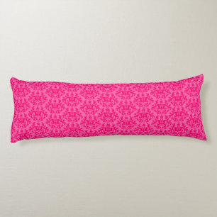 Coussin long damassé aux pattes de kangourou et cœ