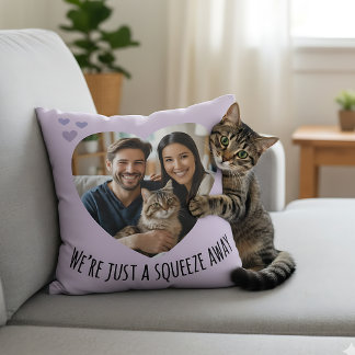 Coussin Long Distance Hug Miss you photo gift hugs