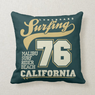 Coussin Longboard surfant   la Californie 76