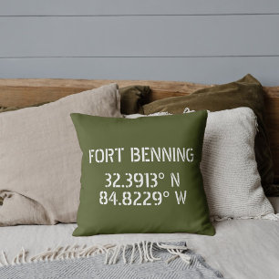 Coussin Longitude de la latitude de Fort Benning