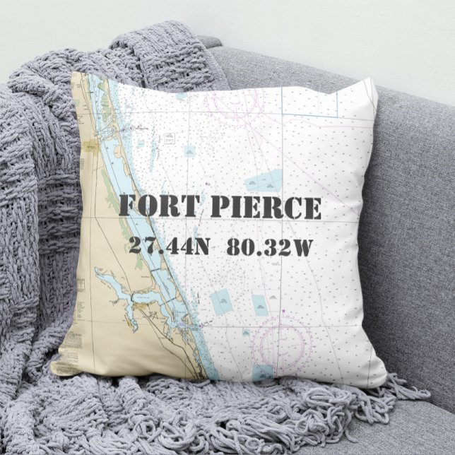 Coussin Longitude de la latitude du graphique nautique : F (Créateur téléchargé)