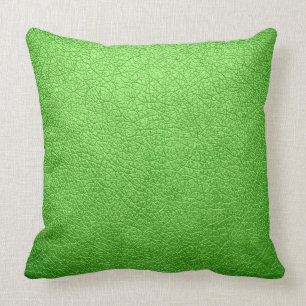 Coussin Look en cuir vert élégant