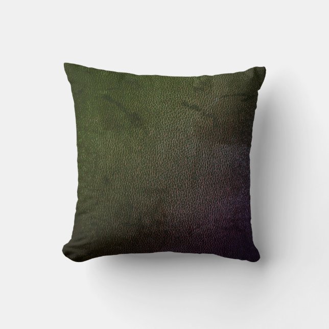 Coussin Look en cuir vert élégant (Recto)