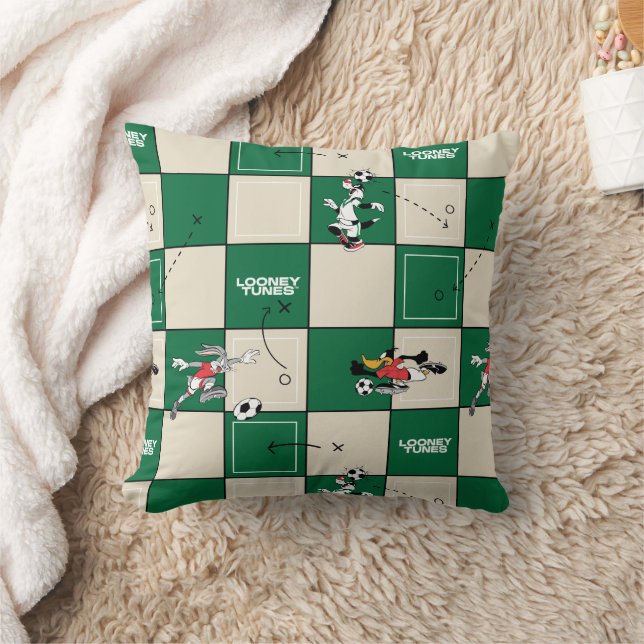 Coussin LOONEY TUNES™ Soccer Grid Pattern (Couverture)