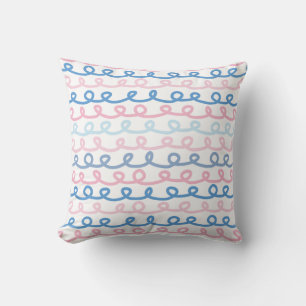 Coussin Loop De Loop Rose & Bleu