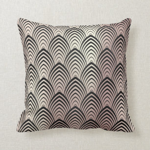 Coussin L'or rose de noir d'or d'art déco mesure le