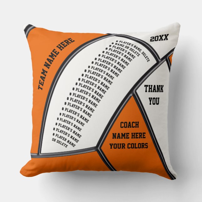 Coussin L'orange, blanc a personnalisé des cadeaux (Recto)