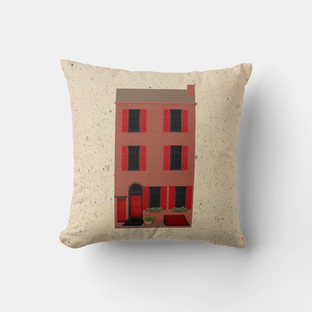 Coussin L'oreiller à lancer Brownstone (Recto)