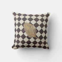 Coussin L'oreiller à lancer de feuille d'or