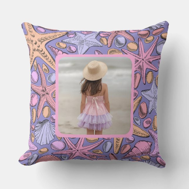 Coussin L'oreiller de la maison de plage des Johnson, moti (Recto)