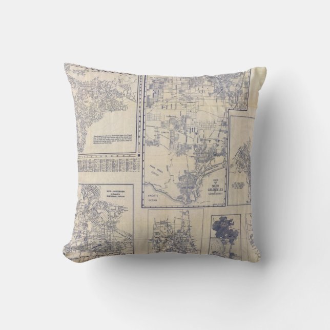 Coussin Los Angeles, la Californie (Recto)
