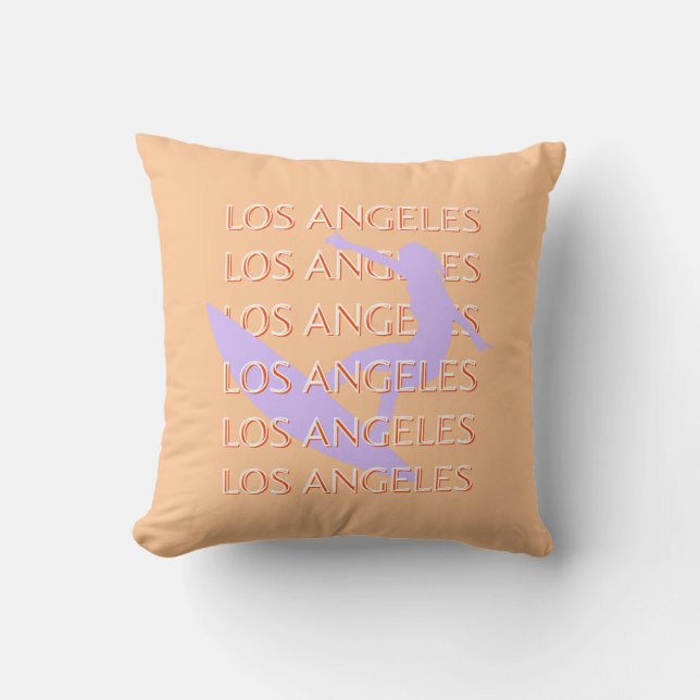 Coussin Los Angeles Travel Art, Californie, Travel Art (Recto)